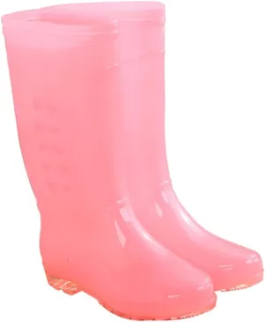 1 Pair Women Rain Shoes High Rain Boots PVC Rain Boots Non-Skid Rain Boots for Female Anti-Slip Waterproof Rain Boots in Pink Size 36