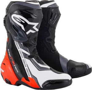 Alpinestars Supertech R Sports Boots - Black / Red / Fluo / White / Grey