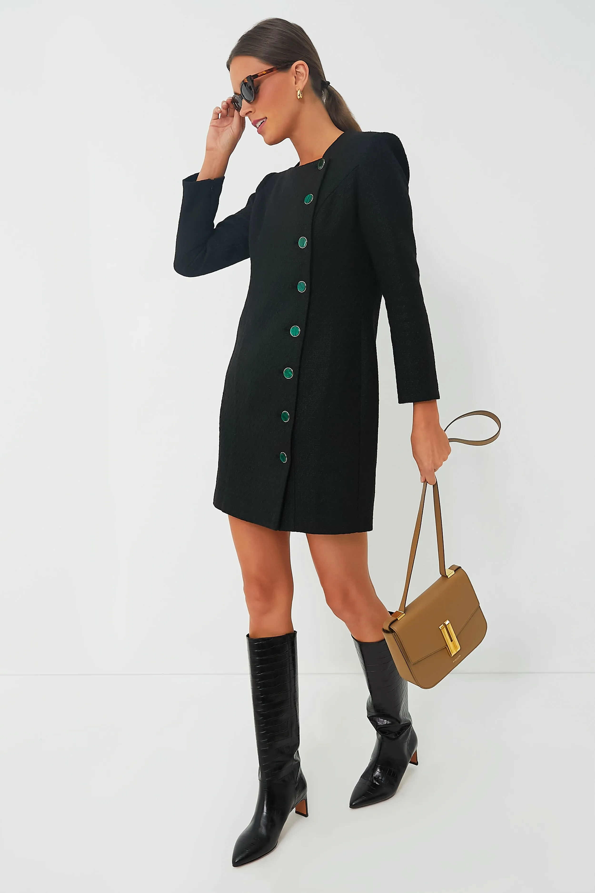 Black Tweed Winslet Dress