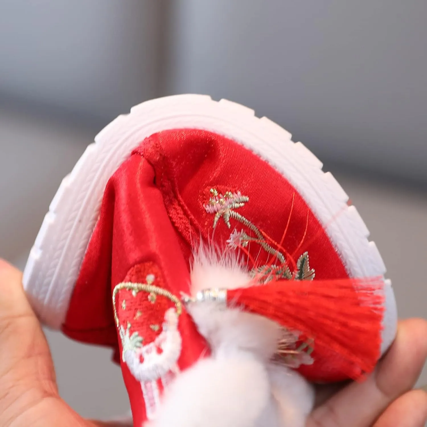 Children Shoes Girl Winter Cotton Boots Vintage Embroidered Cloth Boots Plush Inside of Toddler Dress Boots for Girls
