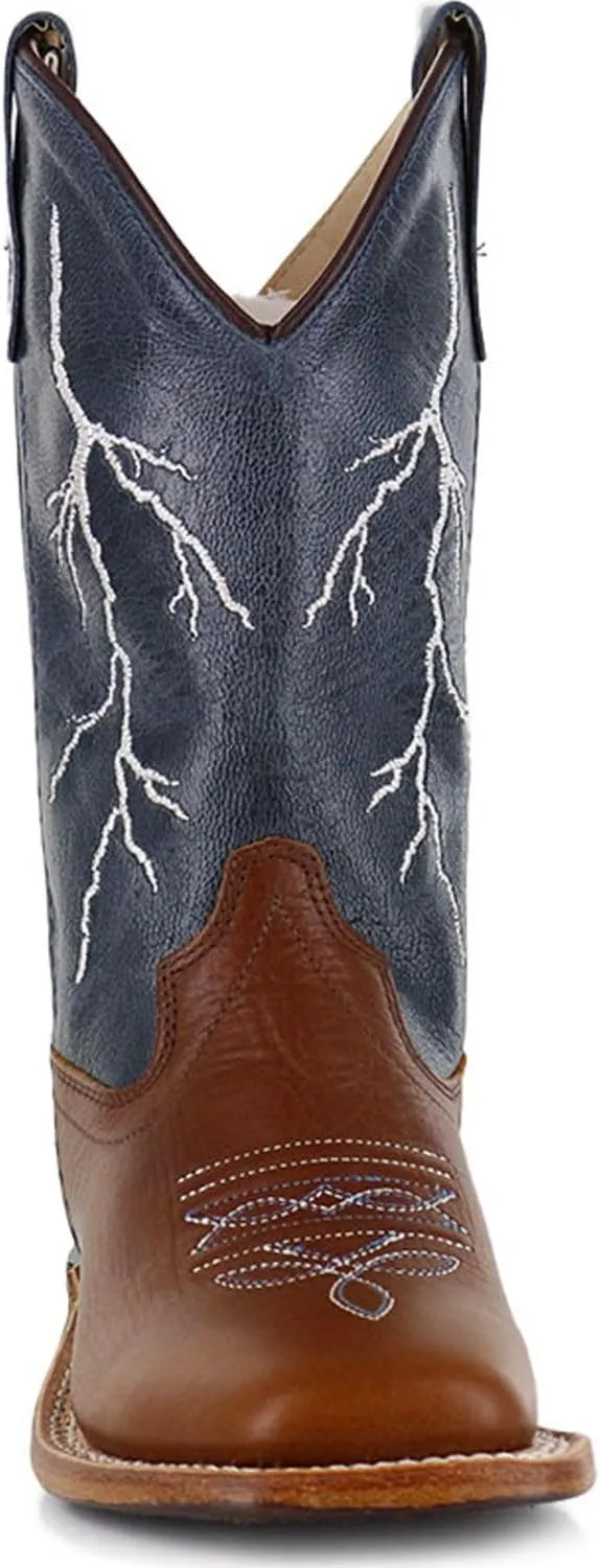 Cody James Boys' Lightening Embroidered Western Boot Square Toe - Bbsc1828