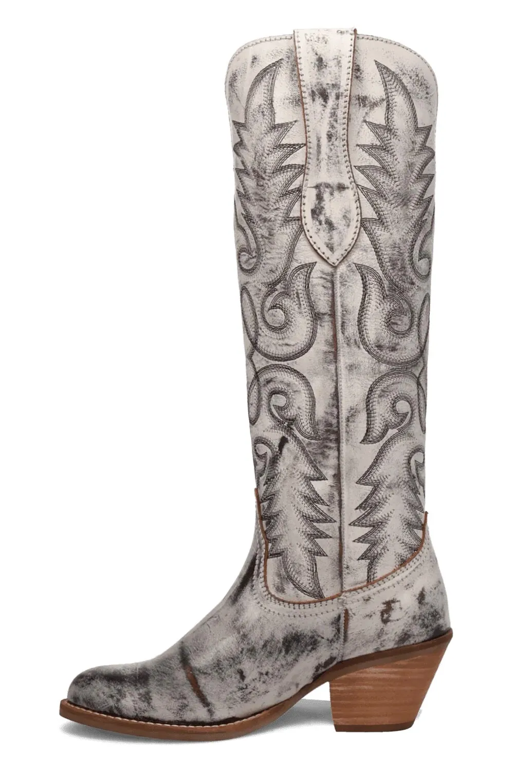 Faded Love Leather Boot in Black