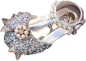 Fashion Spring And Summer Children Dance Shoes Girls Dress Performance Princess Shoes Sequin Pearl Boots for Toddlers