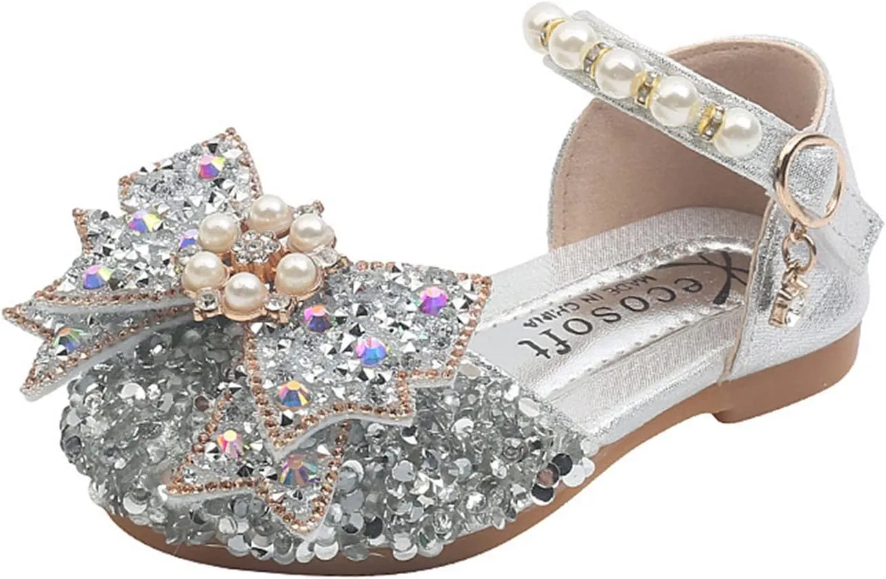 Fashion Spring And Summer Children Dance Shoes Girls Dress Performance Princess Shoes Sequin Pearl Boots for Toddlers