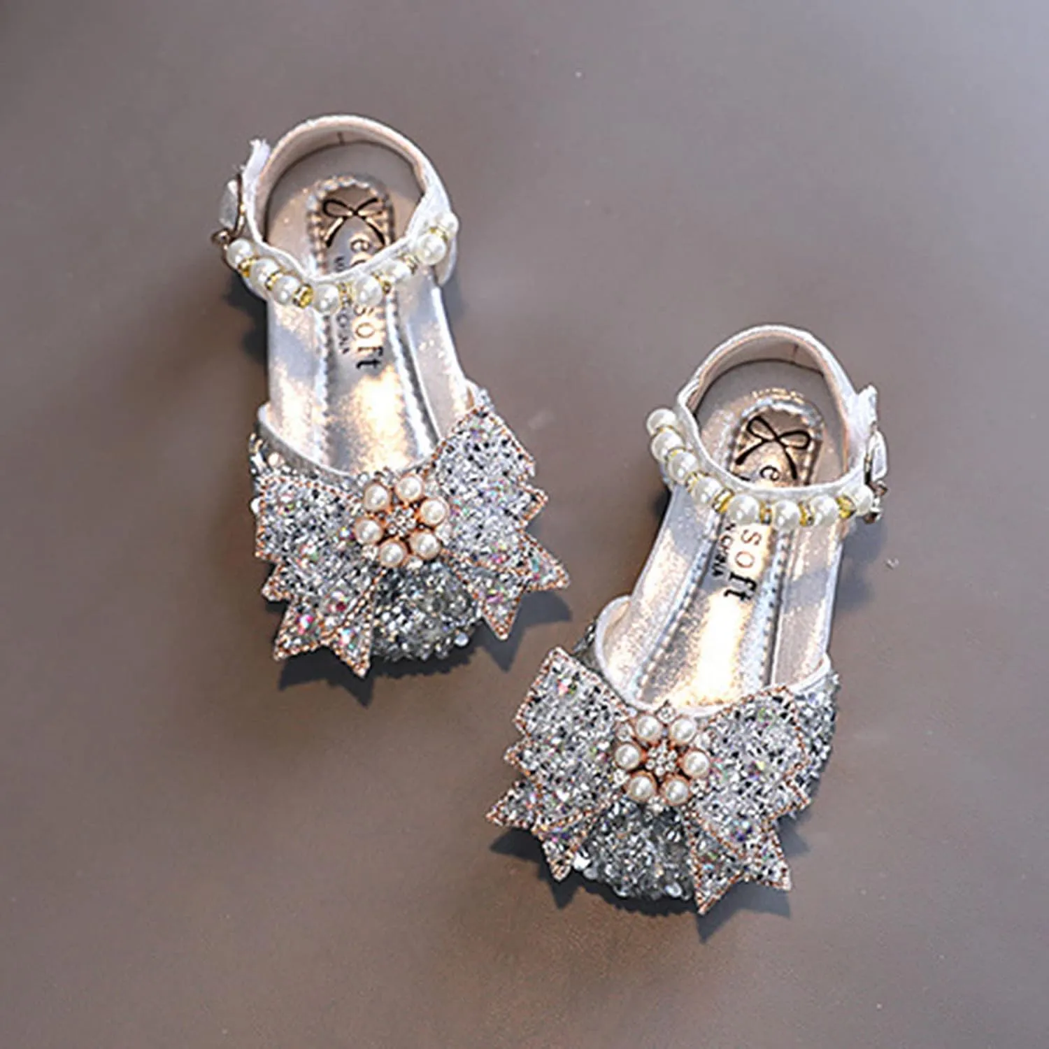 Fashion Spring And Summer Children Dance Shoes Girls Dress Performance Princess Shoes Sequin Pearl Boots for Toddlers