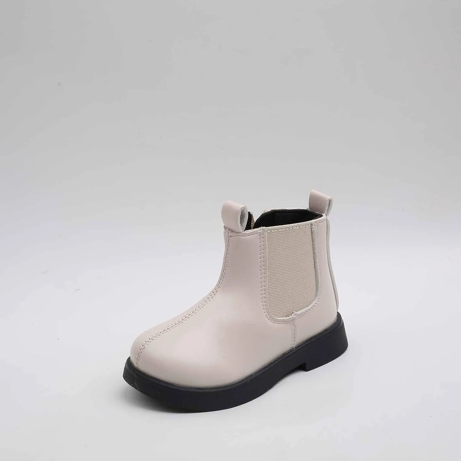 Girls PU Leather Ankle Boots Kids Bow Side Zipper Low Heel Outdoor Shoes for School Dress Up Little Kid/Big Kids