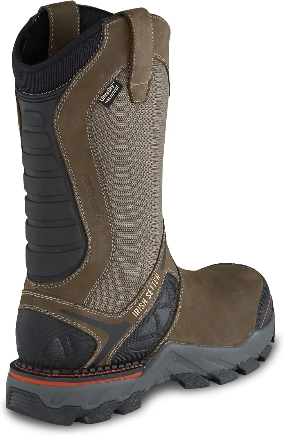 Irish Setter, Crosby, Mens, 11", Waterproof, Non-Metallic Safety Toe, Work Boot, Gray
