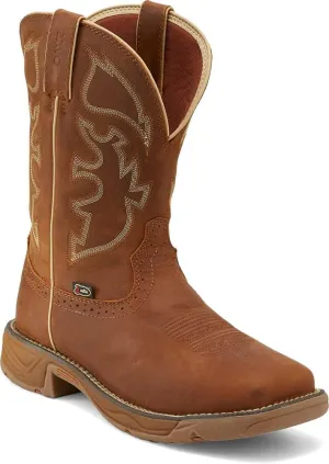 Justin Boots Men's Rush 11" Steel Toe Waterproof Work Boot Tan