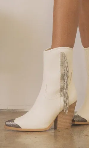 Kia Rhinestone Fringe Boots