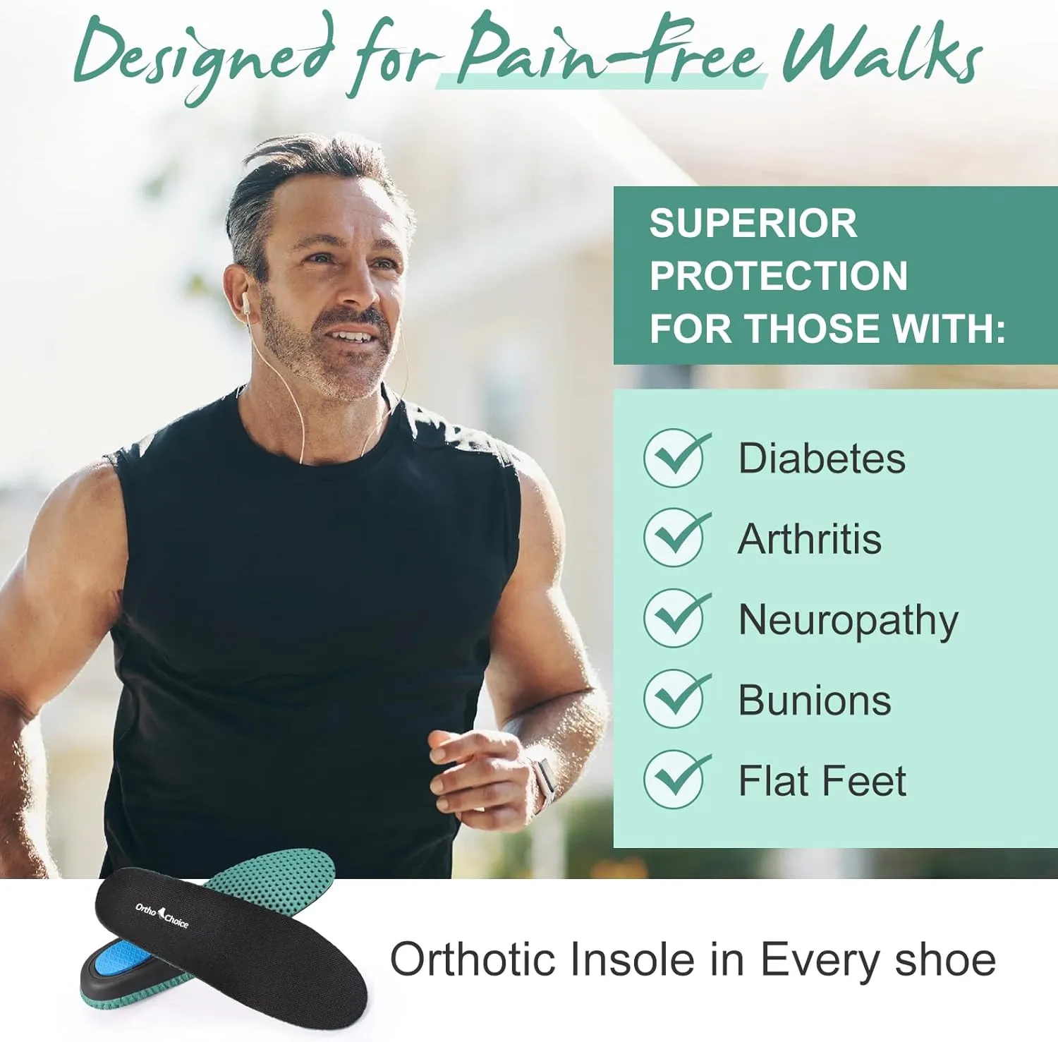 Men's Extra Wide Shoes for Walking All Day, Orthopedic Sneakers with Arch Support, Wide Toe Box Shoes for Plantar Fasciitis Pain Relief