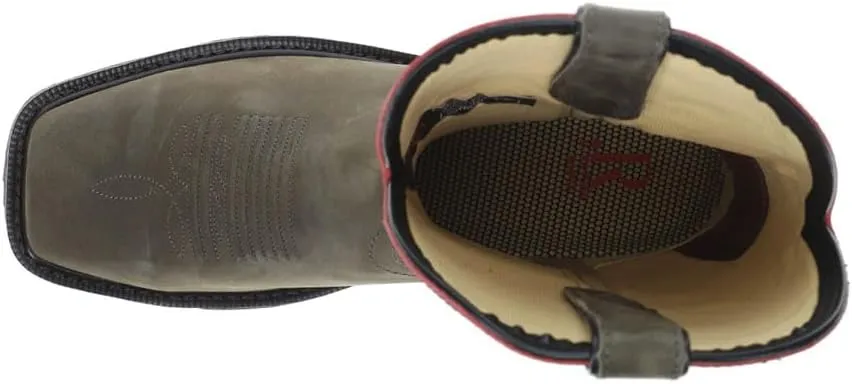 Mens Vintage Steel 12 Inch Electrical Wide Square Steel Toe Work/Duty - Black, Green