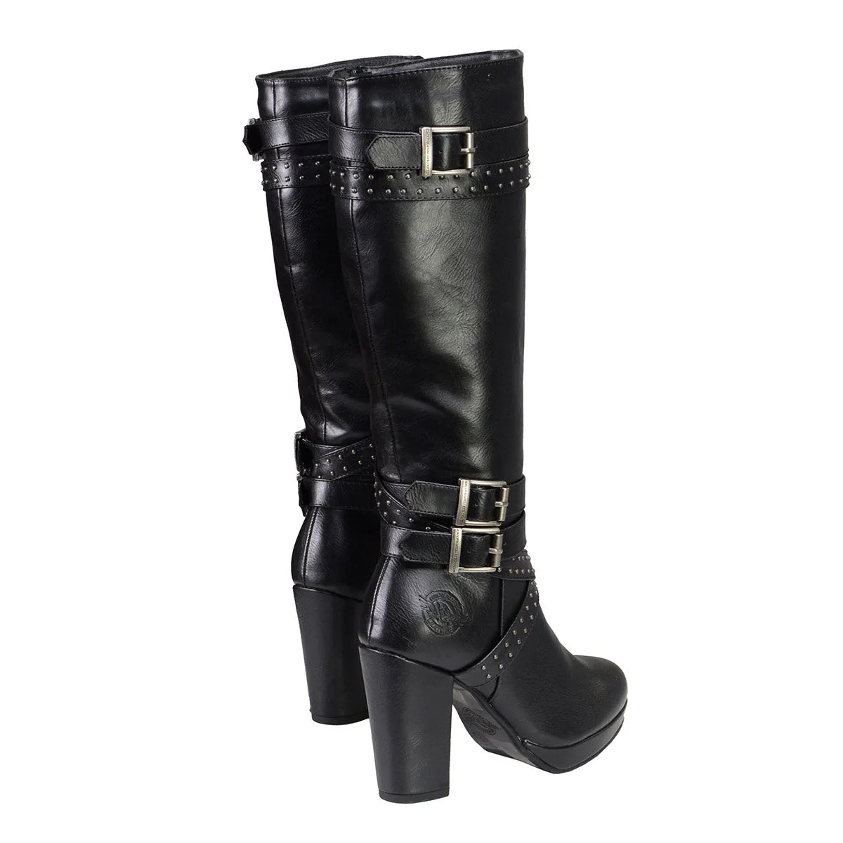 Milwaukee Leather MBL9422 Women's Tall Black Studded Strap Fashion