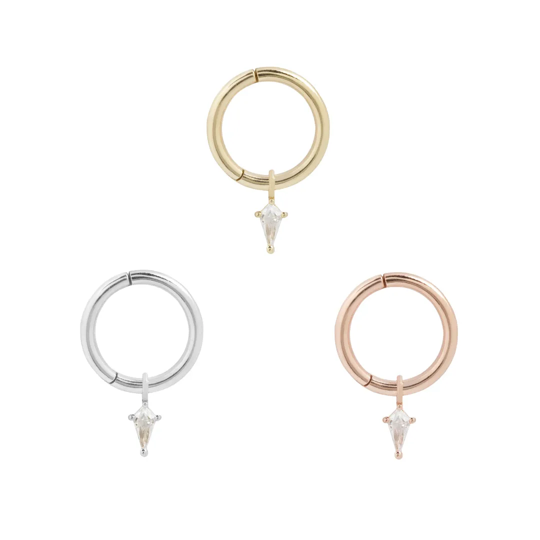 Mini Soho Pendant 14kt Solid Gold   CZ