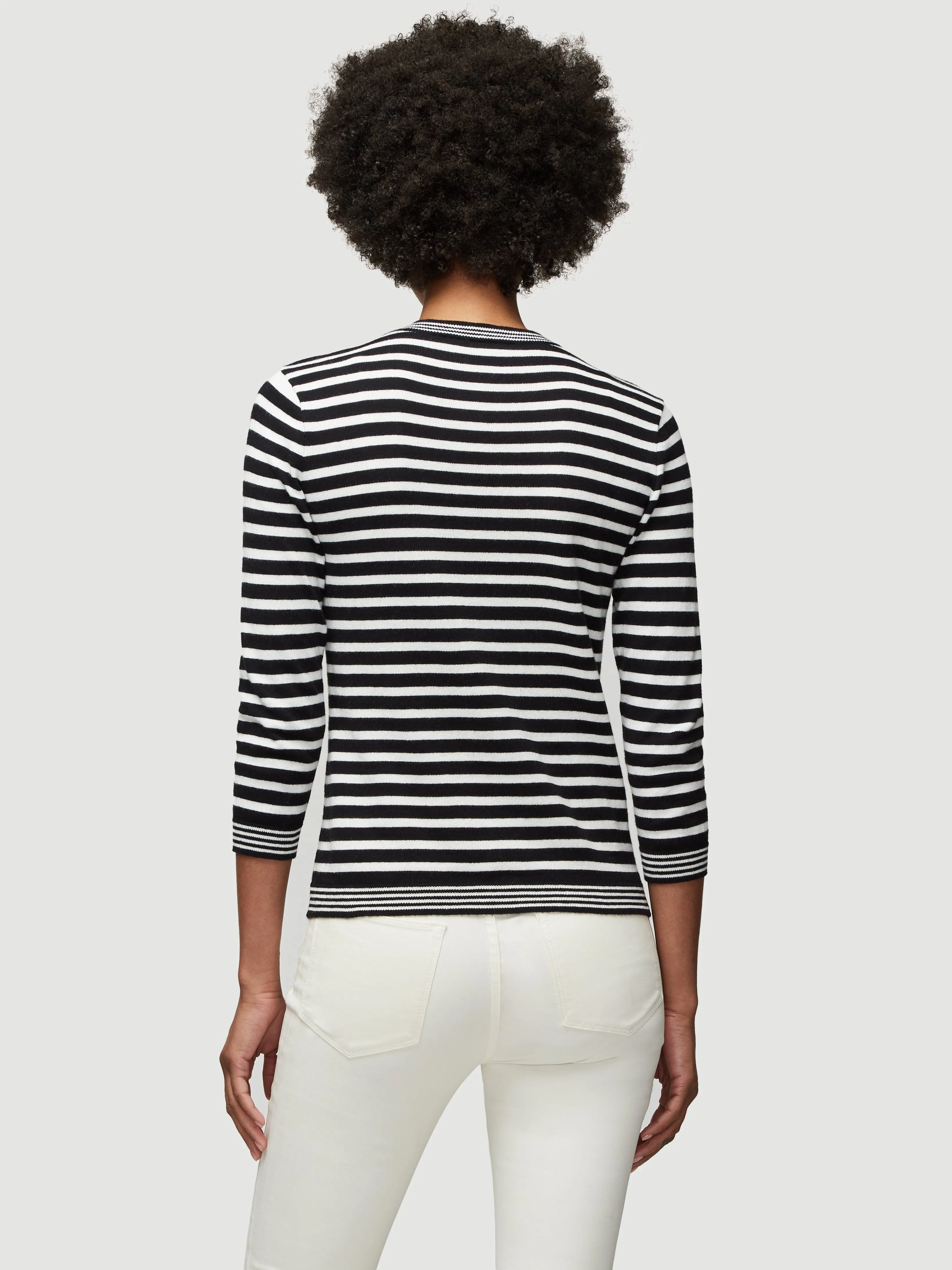 Mixed Stripe Crew -- Noir Multi