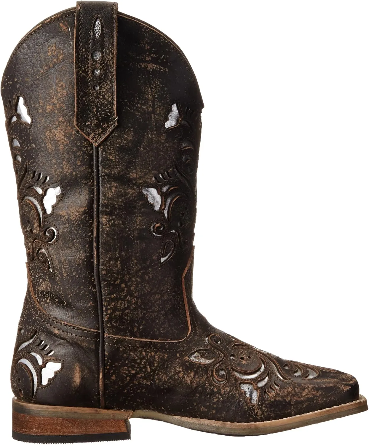 ROPER Kids Girls Belle Square Toe Casual Boots Mid Calf - Brown