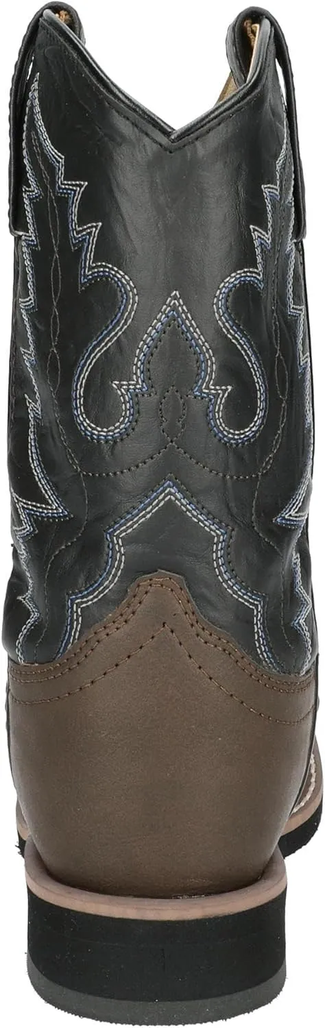 Smoky Mountain Girls Brown with Pink Stitch Monterey Western Cowboy Boots