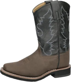 Smoky Mountain Girls Brown with Pink Stitch Monterey Western Cowboy Boots