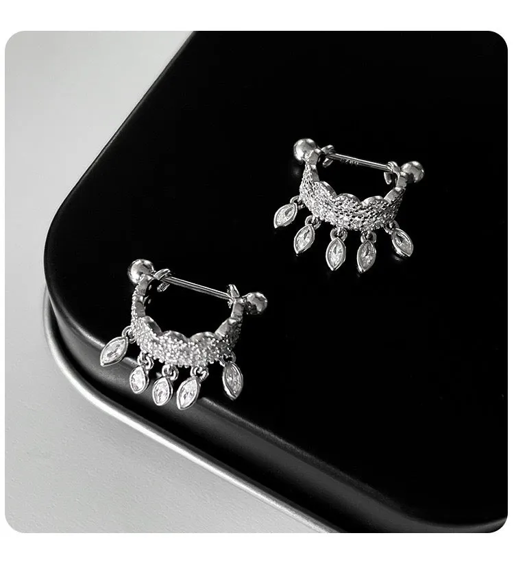 Sparkling Fringe Helix Barbell Piercing (20G)