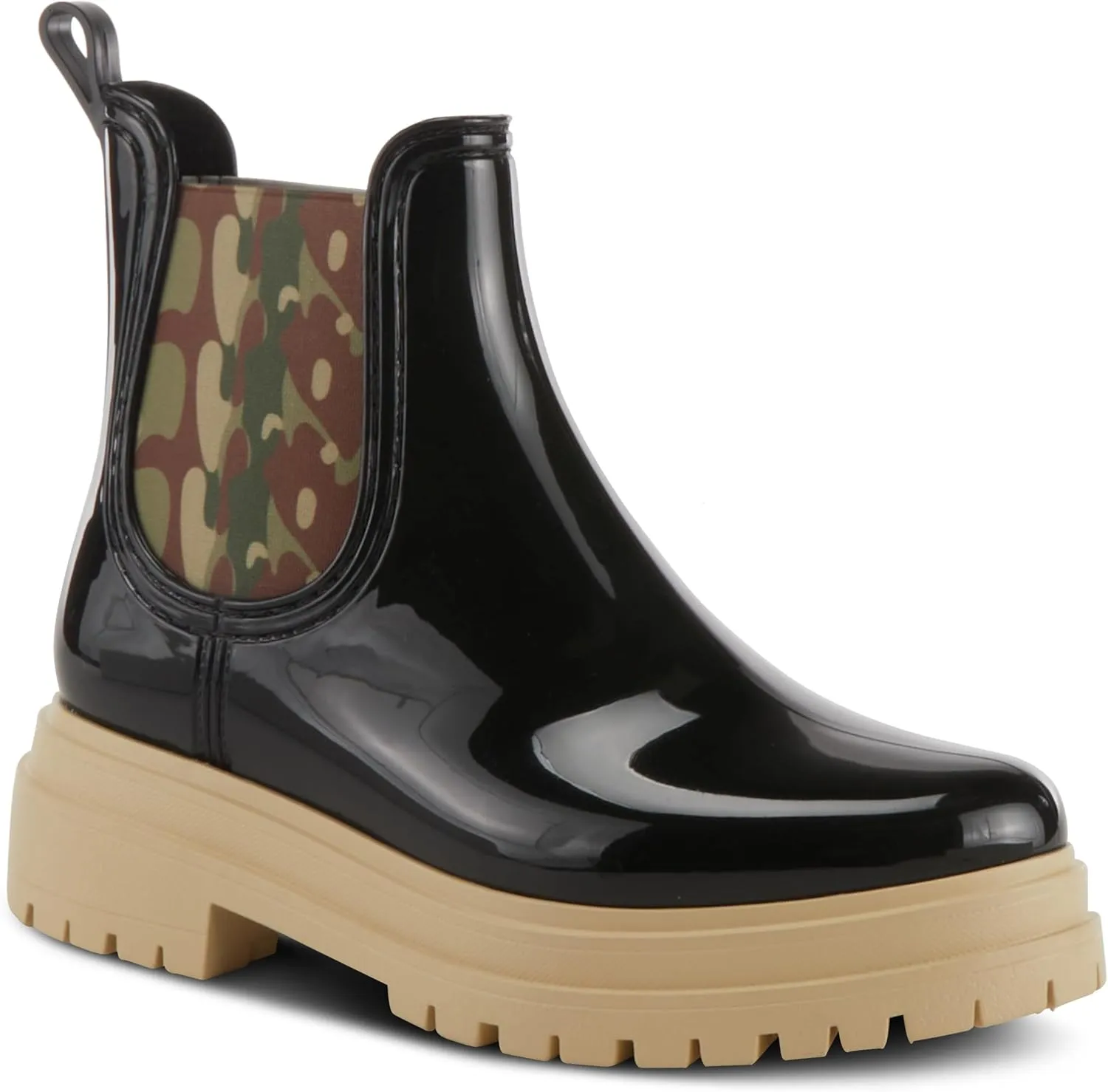 Spring Step Women's Reva-Leo High Gloss Rain Bootie