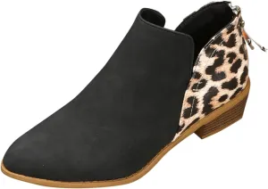 Womens Boots Ankle Brown Booties with Heel Ladies Booties Ankle Boots Mens Casual Boot Lightweight Cute Round Toe Closed Toe Wide Fit Available