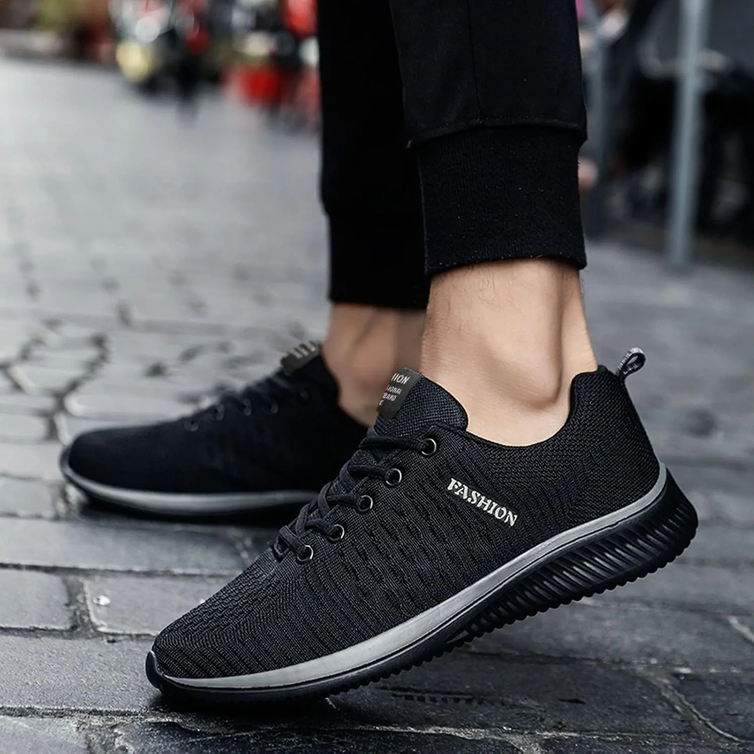 Women's Lace Up Road Running Shoes Wide Athletic Tennis Mens Casual Shoes Lightweight Women's Casual Shoes Black Sneakers Slip On Tennis Shoe Cross Trainer Shoe