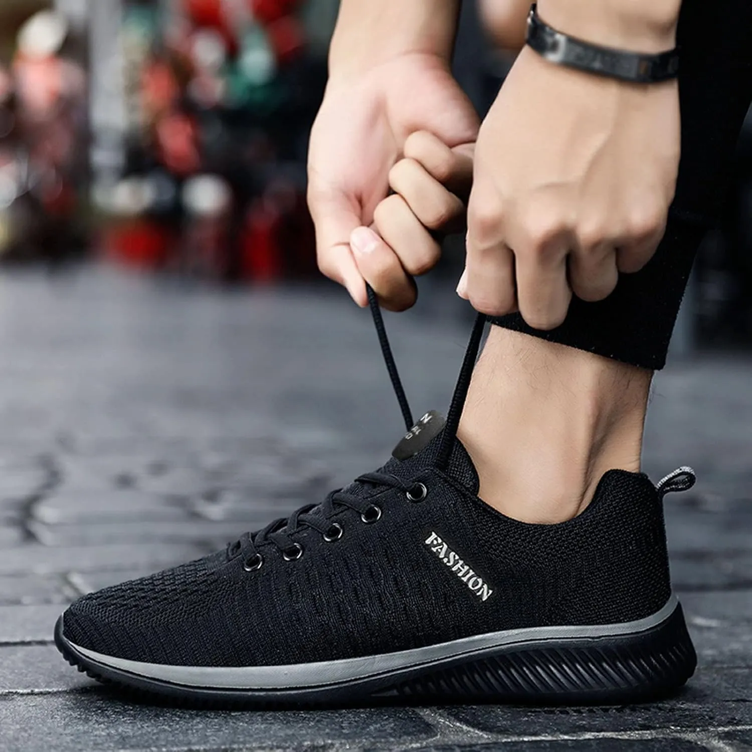 Women's Lace Up Road Running Shoes Wide Athletic Tennis Mens Casual Shoes Lightweight Women's Casual Shoes Black Sneakers Slip On Tennis Shoe Cross Trainer Shoe